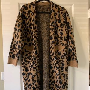 Leopard long cardigan